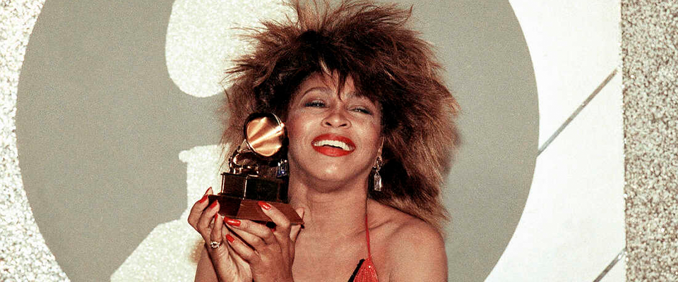 Tina Turner, Pop and R&B vocalist, holds up a Grammy Award, Feb. 27, 1985, in Los Angeles. Turner, the unstoppable singer and stage performer, died Tuesday, after a long illness at her home in Küsnacht near Zurich, Switzerland, according to her manager. She was 83. Nick Ut/AP