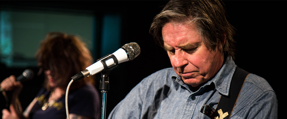 AUSTIN, TEXAS - May 24, 2017: John Doe and Exene Cervenka of X play KUTX Studio 1A. . Gabriel Cristóver Pérez/KUTX